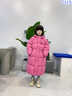 G.DUCKKIDS童装女童羽绒服冬季2025新款儿童外套白鸭绒中长款连帽衣服小女孩 星星玫红色【高品质棉服】 120 尺码5~6岁【110-120cm】 实拍图