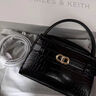 CHARLES&KEITH鳄鱼纹凯莉包手提斜挎婚包包女包生日礼物CK2-50270880-1 Black黑色 S 实拍图