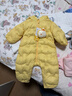 巴拉巴拉童装婴儿连体衣轻薄羽绒服宝宝衣服2025冬装抱衣爬服男童女童萌趣 黄色雪人-白鸭绒 66 cm-充绒量33g 实拍图