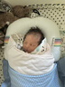 bebebus婴儿枕头定型枕防偏头纠正头型0-1岁宝宝枕头四季透气 升级抑菌防螨款 纯色 实拍图