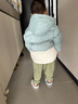 巴拉巴拉童装婴儿羽绒服男童冬季女童短款外套儿童宝宝萌 粉绿40345 110 充绒量92g 实拍图