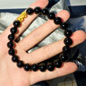 石玥珠宝精品8mm黑玛瑙手串本命年护身符黄金貔貅转运珠水晶手链男女士款 实拍图