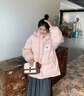 唐菓蜜羽绒棉服女冬2025新款韩系减龄时尚学生羽棉袄绒服加厚保暖棉衣女 粉色 M 实拍图
