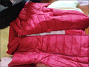 坦博尔轻薄羽绒服女短款宽松脱卸帽秋保暖女士外套TD236256 戎美红 175  实拍图