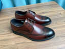 七匹狼皮鞋男士休闲鞋不闷脚高档真牛皮布洛克结婚办公雕花商务正装皮鞋 棕色 41 实拍图