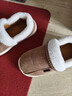 牧童儿童棉拖鞋男冬加绒保暖家居鞋室内软底亲子包跟棉鞋女 栗子棕250 实拍图