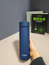 富光悠乐大容量车载便携保温水杯企业定制男女士商务办公室用过滤泡茶杯子刻字500ml 磨砂墨蓝500ML(316内胆) 实拍图