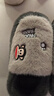 大嘴猴大嘴猴包跟棉拖鞋男款加厚底踩屎感冬天防滑保暖室内居家防滑女士 深灰【抗寒保暖】 42-43 标准码 实拍图