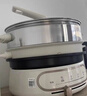 美的（Midea）烤肉锅电烤盘多功能电火锅一锅多用电煮锅分体式炖蒸煮一体电热锅火锅专用锅烤涮一体多功能料理锅 9.5L 【配煎烤盘和蒸笼】HGE2803 实拍图