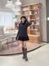 达芙妮美拉德堆堆长筒靴女款新款秋冬长靴高筒靴子骑士靴子女 卡其色 37 实拍图