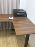 罗森（LUOSEN）转角双电机电动升降电脑桌 家用办公电竞桌学习书桌L型拐角工作台 胡桃色（右转角）-南洋楹木 120*100cm（电动款-双电机） 实拍图