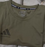 阿迪达斯短袖男2025运动健身户外亲肤透气轻薄速干t恤 橄榄绿/绿棕色 L 实拍图