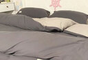 海澜之家（HLA）床上三四件套纯棉水洗棉麻裸睡亲肤床上用牛奶绒床单床笠被套被罩 【100%纯棉】A类裸睡-星辰灰 1.8米 床笠款 四件套 被套200*230cm 实拍图