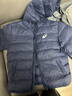 亚瑟士（asics）童装25年冬季儿童柔软舒适三防轻薄保暖羽绒服【高充绒量】 藏青色 清洁度1000-鸭绒 120 充绒量62.4g 实拍图