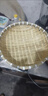 德蒂芙竹编竹篮子竹筐带底座家用水果篮果盘手工竹制品馒头筐点心篮竹篮 （竹青）平底款 直径27厘米 实拍图