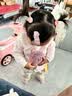 戴维贝拉（DAVE＆BELLA）小童毛衣男童上衣雪尼尔半边绒女童衣服儿童针织衫春秋宝宝套头衫 浅粉色 90 cm（建议身高80-90cm） 实拍图