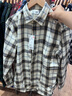 优衣库男女装法兰绒格子衬衫长袖衬衣薄外套481225 480770 481225/30浅米色 S 实拍图