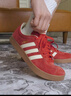 adidas「T头鞋」VL COURT复古休闲板鞋德训鞋男女阿迪达斯轻运动 浅猩红/暖香草色/黄色   37   实拍图