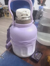 恩尔美（nRMEi）保温杯大容量女士高颜值316不锈钢便携25新款儿童大肚吸管水杯壶 梦幻紫1000ml【背带+一杯三饮】 实拍图