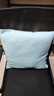 洁丽雅抱枕 纯色亚麻枕 办公室腰靠枕床头汽车靠背可拆洗45*45cm晴空蓝 实拍图