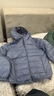 鸭鸭（YAYA）儿童羽绒服轻薄男女童装秋冬男童小童中大童轻便冬装外套D 雾霾蓝 130 实拍图