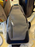 袋鼠斜挎包男士胸包单肩背包商务通勤包可放7.9吋ipad防泼水休闲包 灰色【可放7.9英寸ipad+充电口】 实拍图