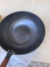 厨老大手工锻打老式铁锅平底无涂层炒锅精铁不粘章丘炒菜锅电磁炉燃气灶 【已开锅】平底带盖+锅铲 32cm 实拍图