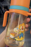 皇宠 儿童水杯PPSU学饮杯宝宝幼儿园吸管杯奶杯婴儿奶瓶 微V阀橙330ML 实拍图