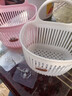 可爱壁挂式收纳篮多功能厨房浴室小挂篮免打孔挂墙首饰盒 粉色+白色大嘴挂壁收纳盒 实拍图