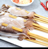 富海锦鱿鱼半支串净重440g 10-12串 轰炸大鱿鱼烧烤火锅食材 海鲜软足类 实拍图