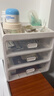 京东物流 化妆品收纳盒梳妆台置物架桌面高级感整理抽屉柜 大号4层（3层抽屉+1层顶部置物架） 透明白 实拍图