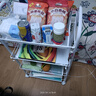 妙立（Miaoli）厨房置物架家用收纳储物架子落地多层用品大全小推车多功能蔬菜篮 4层白-豪华加厚【滑轮+挂钩】 实拍图