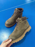 骆驼（CAMEL）王俊凯同款马丁靴高帮秋户外工装大黄靴男 G15W136025 米灰 43 实拍图