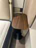 木樽可升降旋转沙发边几边桌客厅茶几家用卧室床边桌床头置物架小桌子 胡桃色+黑架 45*30*(45-80)cm 实拍图