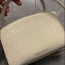 CHARLES&KEITH鳄鱼纹凯莉包手提斜挎婚包包女包生日礼物CK2-50270880-1 Ivory象牙色 S 实拍图