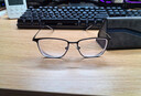 依视路（ESSILOR） 钻晶系列高清耐磨防蓝光近视超薄镜片专业配度数眼镜架男女镜框 金属-全框-2062GY-透明灰 镜框+依视路膜御防蓝光1.56现片 实拍图