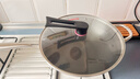 赫巴兹（HZIB）德国不粘锅316不锈钢炒锅炒菜锅具少油烟平底炒锅电磁炉燃气通用 双面屏+玻璃盖内径32外径 34cm 实拍图