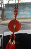 恒禹轩 汽车挂件 车内挂饰 车载装饰品红玛瑙平安扣车上后视镜吊坠玉髓平安符小车玉石吊饰男女士用品 升级款-平安扣 实拍图