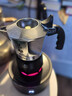 比乐蒂（Bialetti）【官方正品】摩卡壶 双阀高压手冲咖啡壶意式浓缩手动咖啡机送礼 2杯份+4.0电陶炉(摩登黑) 100ml 实拍图