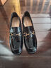 达芙妮小皮鞋女正装英伦风粗跟高跟上班工作商务通勤单鞋乐福鞋 黑色 37 实拍图