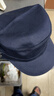 男士户外休闲棉质平顶帽气眼金属方标遮阳透气可调节鸭舌帽子 藏青色 可调节 实拍图