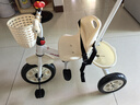 凤凰（Phoenix）儿童三轮车脚踏车可手推宝宝三轮车儿童三轮车可推可骑儿童车三轮 白色丨钛空轮+脚踏+推把 实拍图