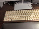 RECCAZR雷咖泽R100木坨坨奶豆腐键帽胡桃木客制化机械键盘办公电竞游戏键盘三模蓝牙有线无线100键键盘 R100木坨坨三模【奶豆腐键帽】 幻紫轴 实拍图