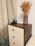 林氏家居收纳柜子储物柜五斗柜卧室柜多用抽屉斗柜置物柜客厅实木脚LS187E 【胡桃木色+白色】四斗柜0.6m 斗柜 实拍图