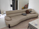 芝华士居2025款意式极简真皮头层牛皮简约弧形沙发大户型同款 多人位-奈迪芬牛皮多人位3.6米 接触面真皮-加粗松木-底部看的见 实拍图