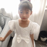 罗蒙毕业演出主持人礼服女童毕业白色公主裙生日花童钢琴 白色130 实拍图