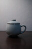 雅瓷汝窑茶杯办公室陶瓷杯子带盖喝茶泡茶杯小青杯礼盒装 汝窑小青杯 340ml 1只 实拍图