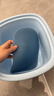 蓓慈 (beici)306足浴盆泡脚盆儿童家用塑料按摩洗脚盆足浴桶三层保温泡脚桶萌萌哒送孩子礼物 卡波蓝（升级硅胶按摩垫款） 儿童礼物 实拍图