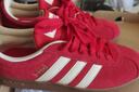 adidas「T头鞋」VL COURT复古休闲板鞋德训鞋男女阿迪达斯轻运动 浅猩红/暖香草色/黄色   36.5 实拍图