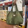 品欧大号可折叠超市购物袋轻防水抽绳束口袋手提包妈咪买菜包装衣服袋 单色军绿特大号51*44 51*44CM特大号 实拍图